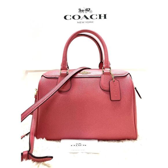 🔥🌺NWT! Coach Mini Bennett Satchel Handbag Glitter Peony Msrp:$325.00 - Picture 2 of 9